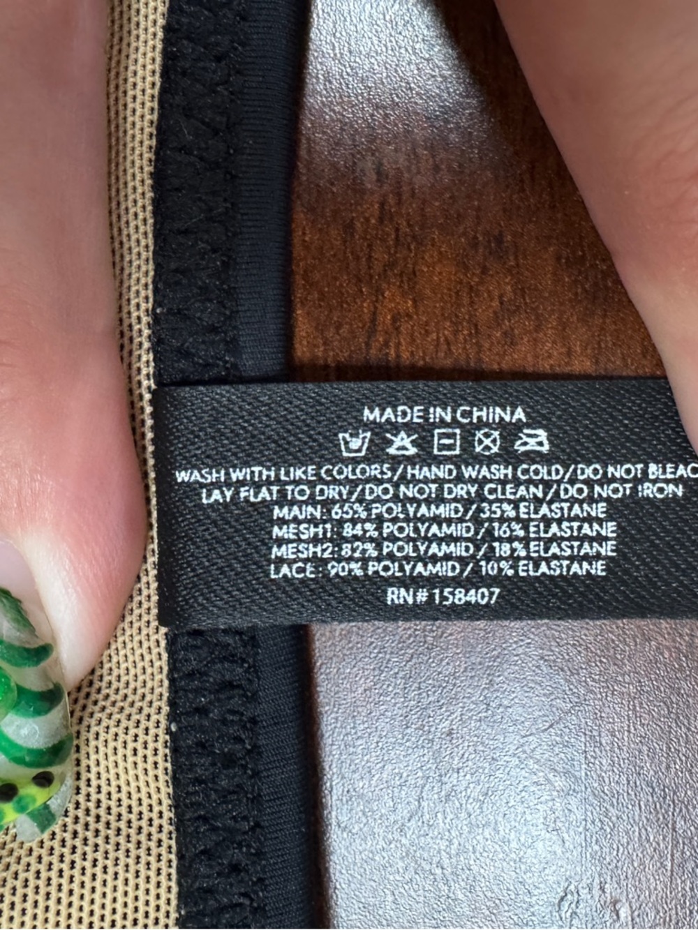 Pinsy Sculpting Lace Shapewear Bodysuit, 2X Long, Black, Light/Medium Tan Lining - Picture 10 of 10